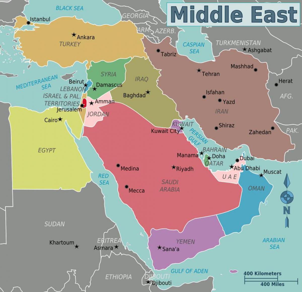 mapa Oman mapie Bliskiego Wschodu