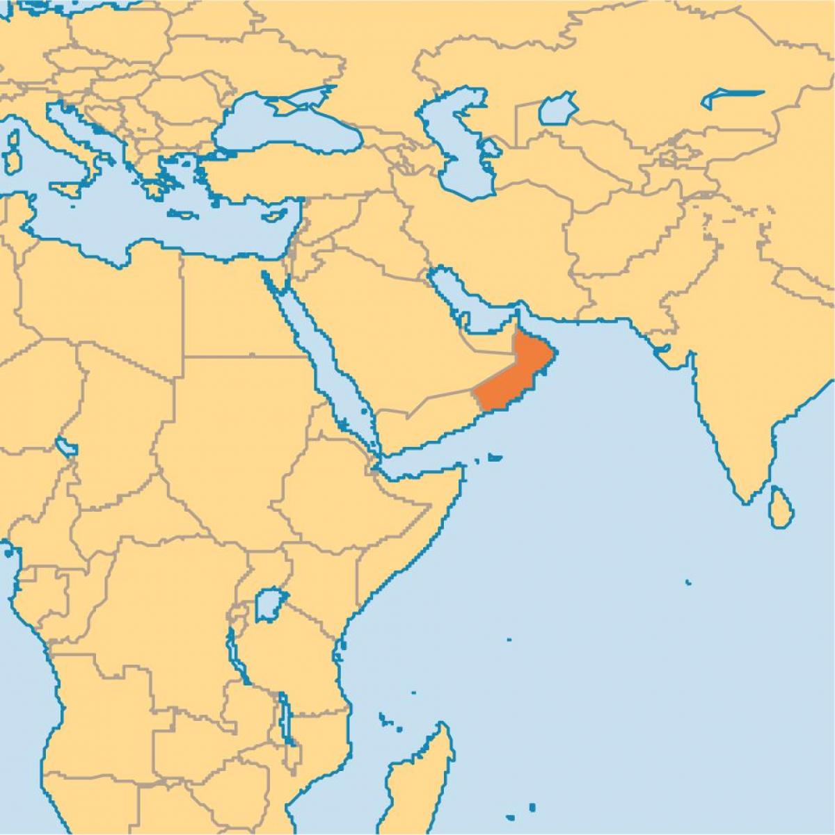 Oman mapa mapa świata