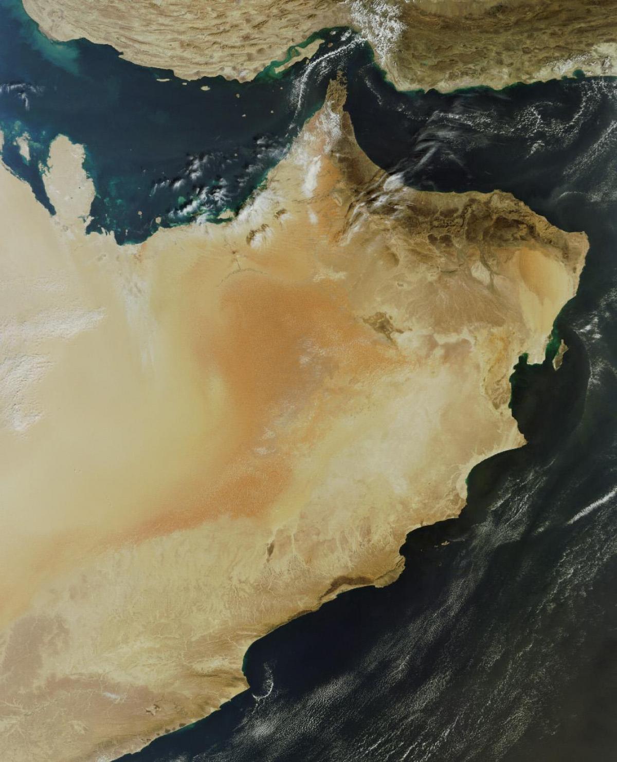 mapa satelitarna Oman 