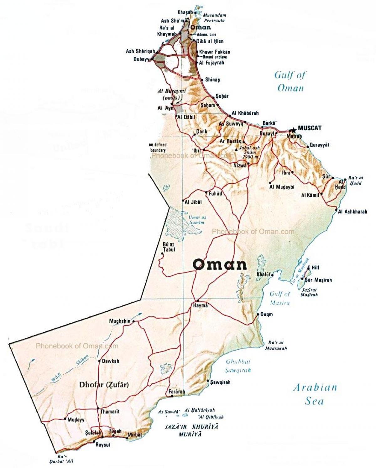 Oman to kraj mapa