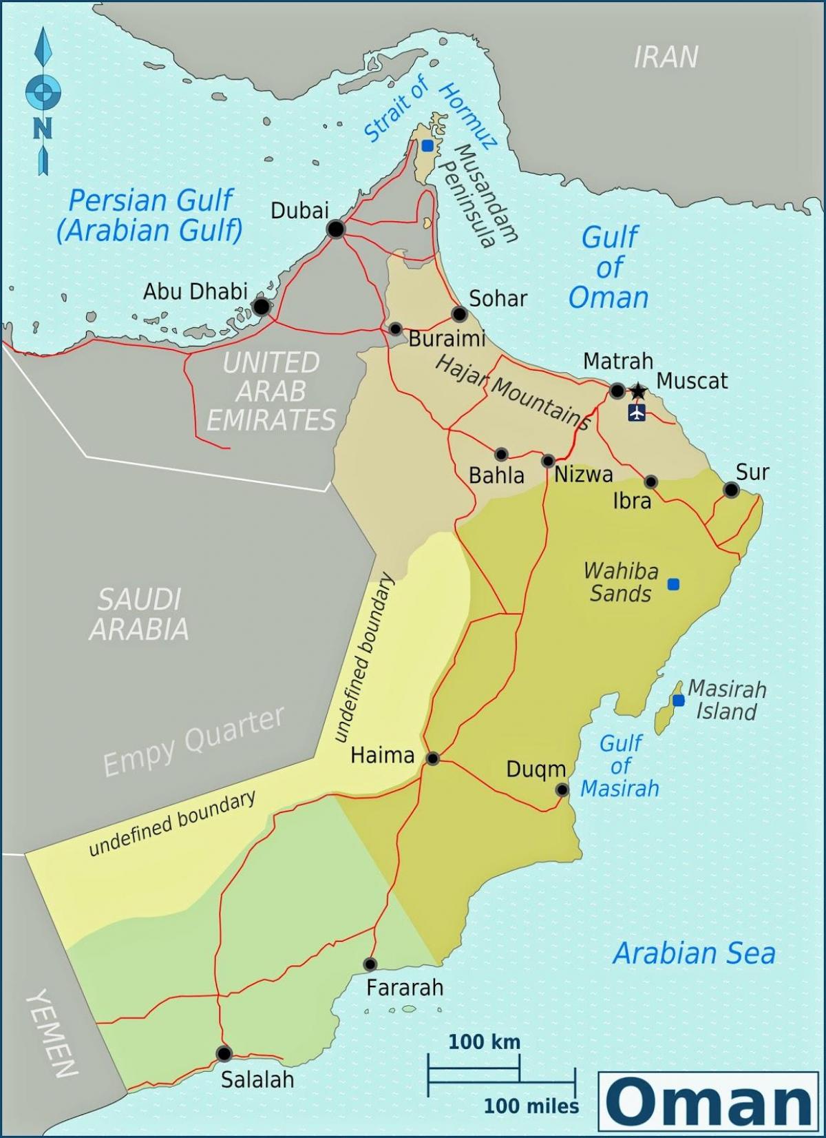 mapa Omanu дукм