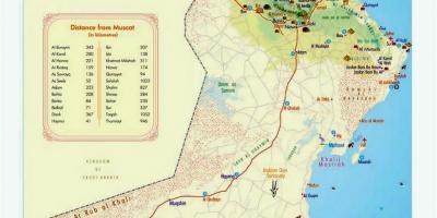 Oman miejsca turystyczne na mapie