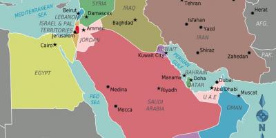Mapa Oman mapie Bliskiego Wschodu